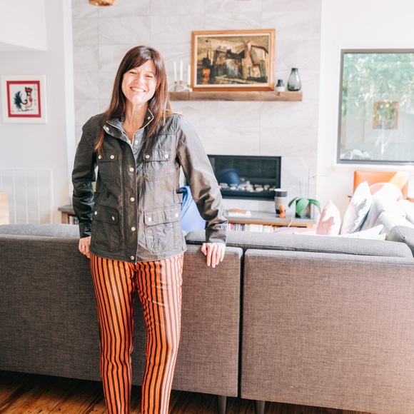 Army green j.crew raincoat - Picture 4 of 6